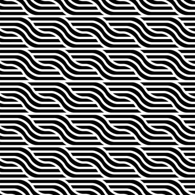 Geometrik tekrarlayan model vektörü. Altıgen dikişsiz desenler, tek renkli çizgi sanat arkaplanı.