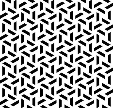 Üçgen Geometrik kusursuz şablon vektörü. Sanatsal çizgiler tekrarlanan desenler, altıgen fayans sembolü arkaplan.