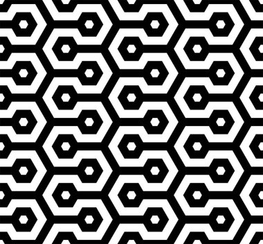 Altıgen Sanatsal yinelenen model vektörü. Geometrik çizgi, kusursuz desenler, kovan sembolü arkaplan.