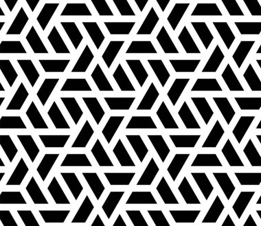 Tessellation Geometrik çizgilerinin örüntü vektörü tekrarlanıyor. Sanatsal çizgi, kusursuz desenler, altıgen kiremitler, duvar kağıdı..