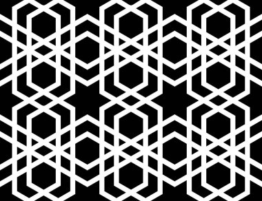 Tekrarlayan örüntü Tessellasyon Geometrik çizgilerinin vektörü. Sanatsal çizgi, kusursuz desenler, altıgen sembol duvar kağıdı..