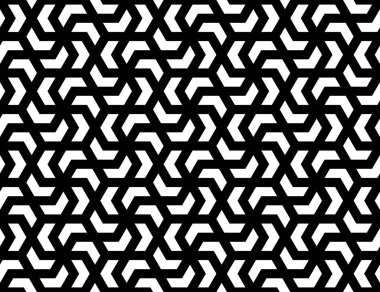 Geometrik çizgilerin tekrarlanan deseni. Tessellasyon çizgisi kusursuz desenler, altıgen sanatsal sembol vektörü.