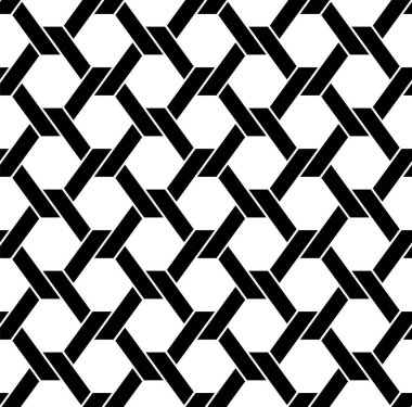 Geometrik Trellis sembolünün altıgen ve kusursuz deseni. örülmüş desenler, altıgen döşeme vektörü.