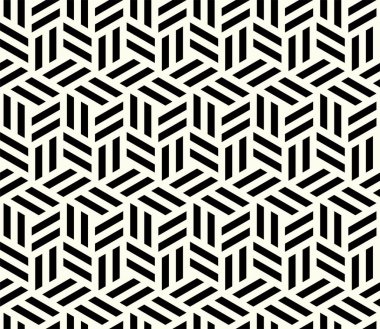 Altıgen kusursuz desen. Geometri çizgisi sanatı tekrarlayan desenler, sanatsal Geometrik arkaplan vektörü.