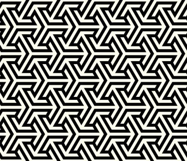 Altıgen kusursuz desen. Geometri çizgisi sanatı tekrarlayan desenler, sanatsal Geometrik arkaplan vektörü.