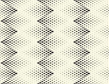 Vektörün yarım ton kusursuz şekli. Soyut geometrik tekrarlama kalıpları, siyah ve beyaz mürekkep Yazdırma Arkaplanı.