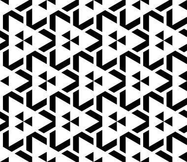 Kusursuz desenlerin geometrisi. Üçgen şekillerinin soyut vektörü yinelenen desenler döşeme tasarımı.