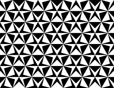 Yazdırılabilir vektörün Tessellasyon tekrarlanan şablonu. Optik yanılsama Geometrik dikişsiz desenler sanatı.