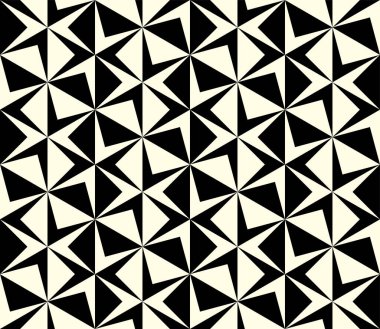 Yazdırılabilir vektörün Tessellasyon tekrarlanan şablonu. Optik yanılsama Geometrik dikişsiz desenler sanatı.