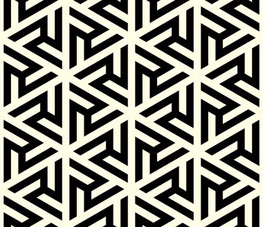 Kusursuz Geometrik desen sanatı. Yazdırılabilir vektörün tekrarlanan iç içe kilitlenme kalıplarını biçimlendir.