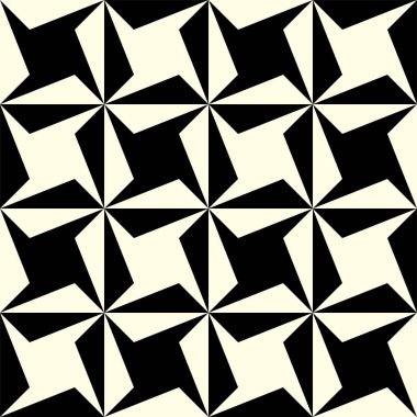 Geometrik sanatın kusursuz deseni. Yazdırılabilir vektörün optik yanılsama şekli tekrarlanan desen tasarımı.