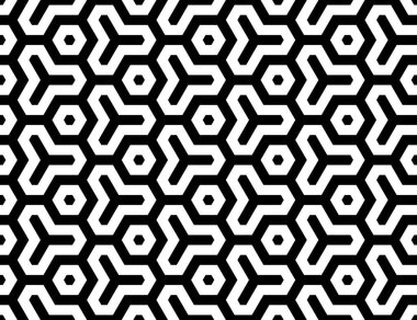 Tekrarlama sanatı. Yazdırılabilir vektörün iç içe geçmiş Geometrik Şekli tekrarlanan desenleri.