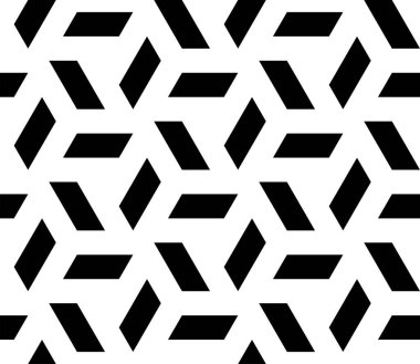 Kusursuz desenlerin geometrisi. Tekrarlanan desenlerin iç içe geçmiş satırları, yazdırılabilir vektör sanatı.