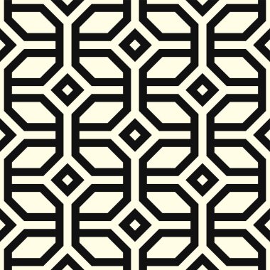 Kusursuz desen sanatı. Geometrik şekil tekrarlanan Döşemeler Birbirine kenetlenen vektör tasarımı, yazdırılabilir.