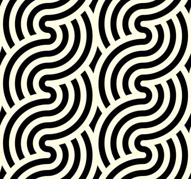 Geometrik tekrarlama kalıbı. Birbirine Bağlı Şekiller Sanatsal Tekrarlanan desenler, Yazdırılabilir Sanat Vektörü.