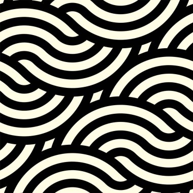 Geometrik tekrarlama kalıbı. Birbirine Bağlı Şekiller Sanatsal Tekrarlanan desenler, Yazdırılabilir Sanat Vektörü.