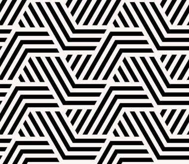 Yazdırılabilir vektörün tekrarlanan şablonu geometrik sanatı. Birbirine kenetlenen şekiller tekrarlanan duvar kağıdı.