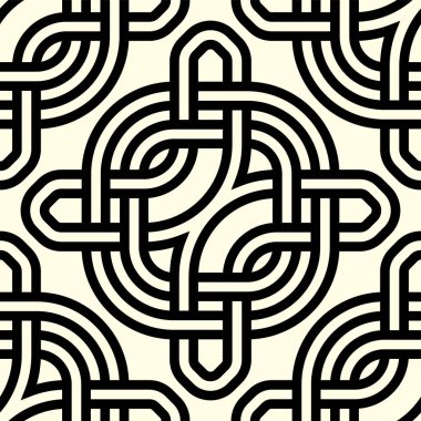 Kelt Düğümü kusursuz desenler. Süs vektörü Art arkaplanının geometrik yinelenen deseni.