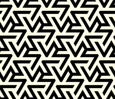 Yazdırılabilir vektörün geometrik kusursuz desenleri. Birleştirilmiş Satır Sanatı Şekilleri tekrarlanan şablon arkaplanı.