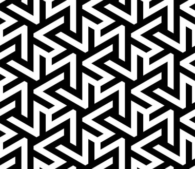 Yazdırılabilir vektörün geometrik yinelenen kalıpları. Birleştirilmiş Satır Sanatı Şekilleri tekrarlanan şablon arkaplanı.