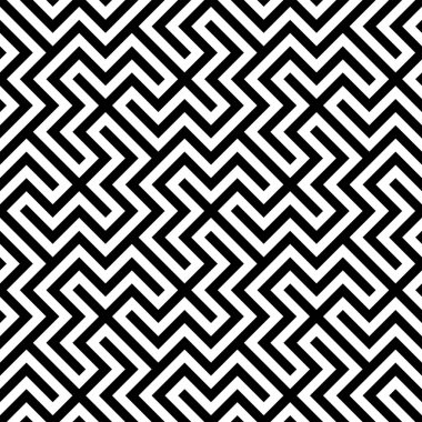 Vektörün Geometrik kalıpları tekrarlanıyor. Artistik şekiller arka planda kusursuz desen.