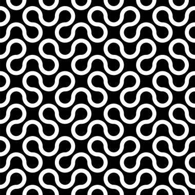 Yazdırılabilir vektörün gelecekteki kalıpları tekrarlanıyor. Geometrik Sanat Arkaplanının Kusursuz Deseni.