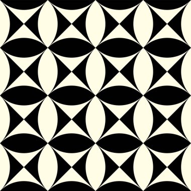 Geometrik Tekerrür Sanatı. Birbirine kenetlenen şekiller yazdırılabilir vektörün kusursuz desenleri.