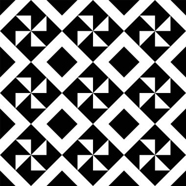 Birbirine kenetlenmiş şekillerin tekrarlanan deseni. Yazdırılabilir vektörün iç içe geçmiş Geometrik desenleri.