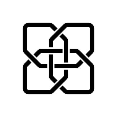 Kusursuz desen geometrik sanatı. Yazdırılabilir vektörün tekrarlanan desenleri Kelt düğümü.