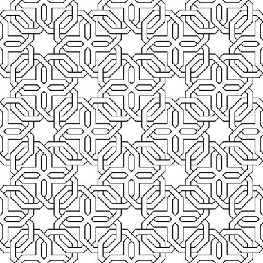 Yıldız şekilli mozaiğin tekrarlanan Arap mozaiği. Yazdırılabilir vektörün geometrik Arabesk deseni.
