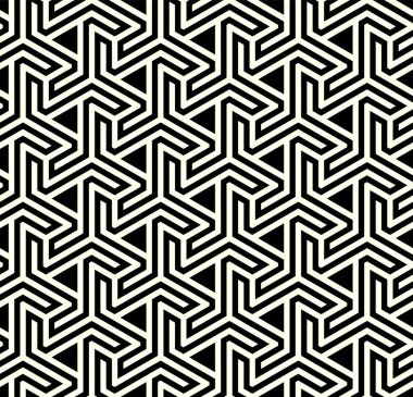 Geleceği tekrar etme sanatı. Yazdırılabilir vektörün geometrik şekilleri pürüzsüz deseni.