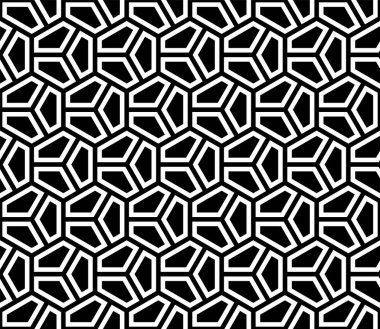 Fütürist Kusursuz Şablonlar Sanatı. Yazdırılabilir vektörün tekrarlayan geometrik şekilleri.