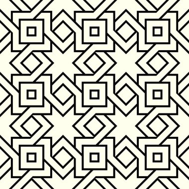 Dekoratif çizgilerin kusursuz sanatsal deseni. Yazdırılabilir vektörün Geometrik desenleri tekrarlanıyor.