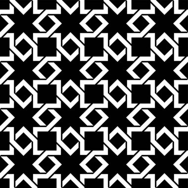 Dekoratif desenleri tekrarlama sanatı. Geometrik çizgiler yazdırılabilir vektör grafiklerinin kusursuz deseni.