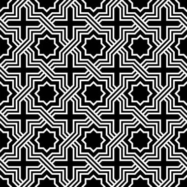 Sanatsal şekiller, kusursuz desenler. Geometrik yinelenen şablon arkaplanının yazdırılabilir vektörü.