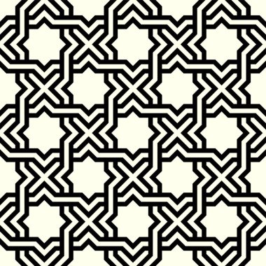 Yazdırılabilir Art vektörünün geometrik desenleri tekrarlanıyor. Sanatsal çizgiler kusursuz desen arkaplanı.