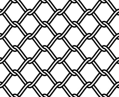 Trellis 'in zincir zinciri kusursuz deseni. Yazdırılabilir vektör grafiklerinin Geometrik desenleri tekrarlanıyor.