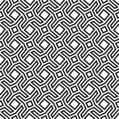 Dekoratif şekillerin sanatsal tekerrürleri. Yazdırılabilir vektörün geometrik kusursuz deseni.