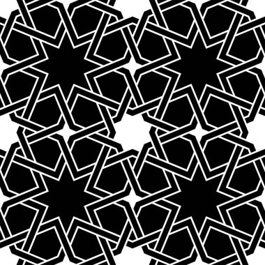 Geometrik tekrarlama sanatı. Dekoratif şekillerin yazdırılabilir vektörü.