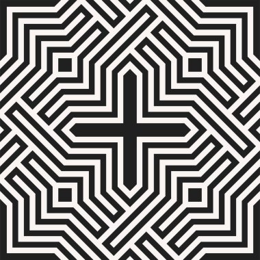 Sanatsal şekiller, kusursuz desenler. Yazdırılabilir vektörün Geometrik yinelenen şablon arkaplanı.