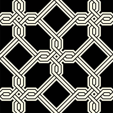 Sanatsal şekiller, kusursuz desenler. Yazdırılabilir vektörün Geometrik yinelenen şablon arkaplanı.
