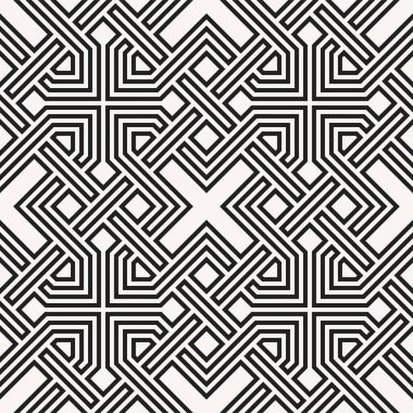 Sanatsal şekiller tekrarlanan kalıplar. Yazdırılabilir vektörün Geometrik Sanatı Kusursuz deseni.