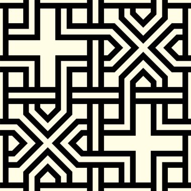 Sanatsal şekiller tekrarlanan kalıplar. Yazdırılabilir vektörün Geometrik Sanatı Kusursuz deseni.
