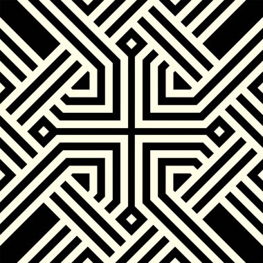 Sanatsal şekiller kusursuz desenler. Yazdırılabilir vektörün Geometrik Sanat yineleme kalıpları arka planı.