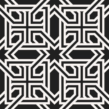 Sanatsal şekiller kusursuz desenler. Yazdırılabilir vektörün Geometrik Sanat yineleme kalıpları arka planı.