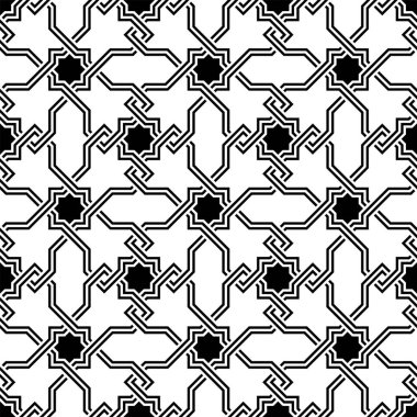 Kusursuz Sanatsal Şablon Sanatı. Modern Geometrik tasarım Yazdırılabilir vektörün tekrarlanan desenleri.