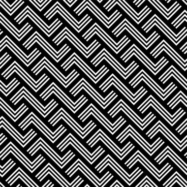 Geometrik Grafik Tasarımının Tekrarlanan Modern Desenleri. Yazdırılabilir vektörün sanatsal şekilleri kusursuz deseni.