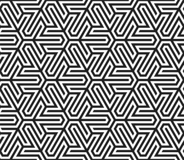 Sanatsal Geometrik Tekrarlama Sanatı arka planı. Yazdırılabilir vektörün kusursuz çizgileri.