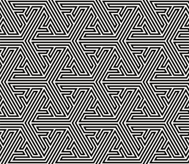 Sanatsal Geometrik Tekrarlama Sanatı arka planı. Yazdırılabilir vektörün kusursuz çizgileri.