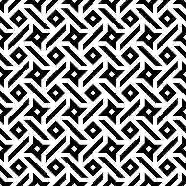 Sanatsal şekiller tekrarlanan kalıplar. Yazdırılabilir vektörün Geometrik Grafiksel Şablonu.